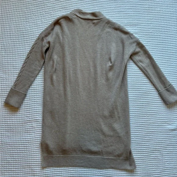 Seraphine Oatmeal 100% Wool Long Line Maternity Cardigan Sweater: XS/Small - Picture 5 of 9